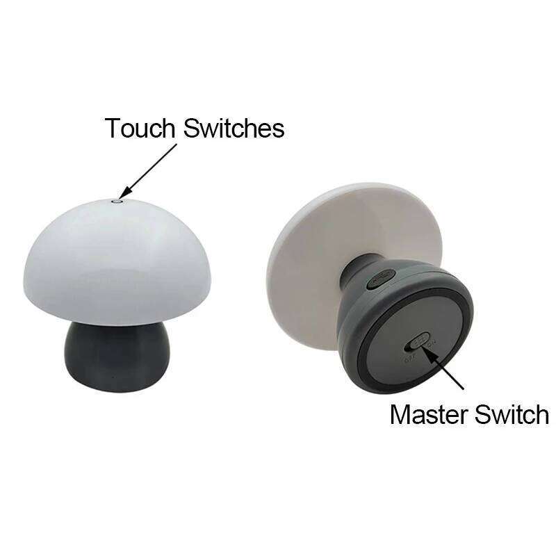 Mushroom Led Table Lamp Charging Touch Desk Coffee Bar, Hotel Bedroom Decoration, Nordic Creative Atmosphere, Small Night Light Z260227