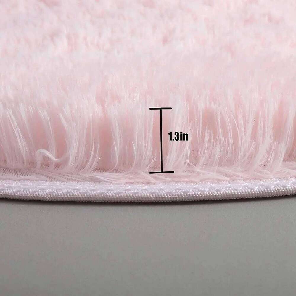 Super Soft Plush Round Mat Fluffy White Carpets For Living Home Decor Bedroom Kid Room Decoration Salon Thick Pile Rug H260226