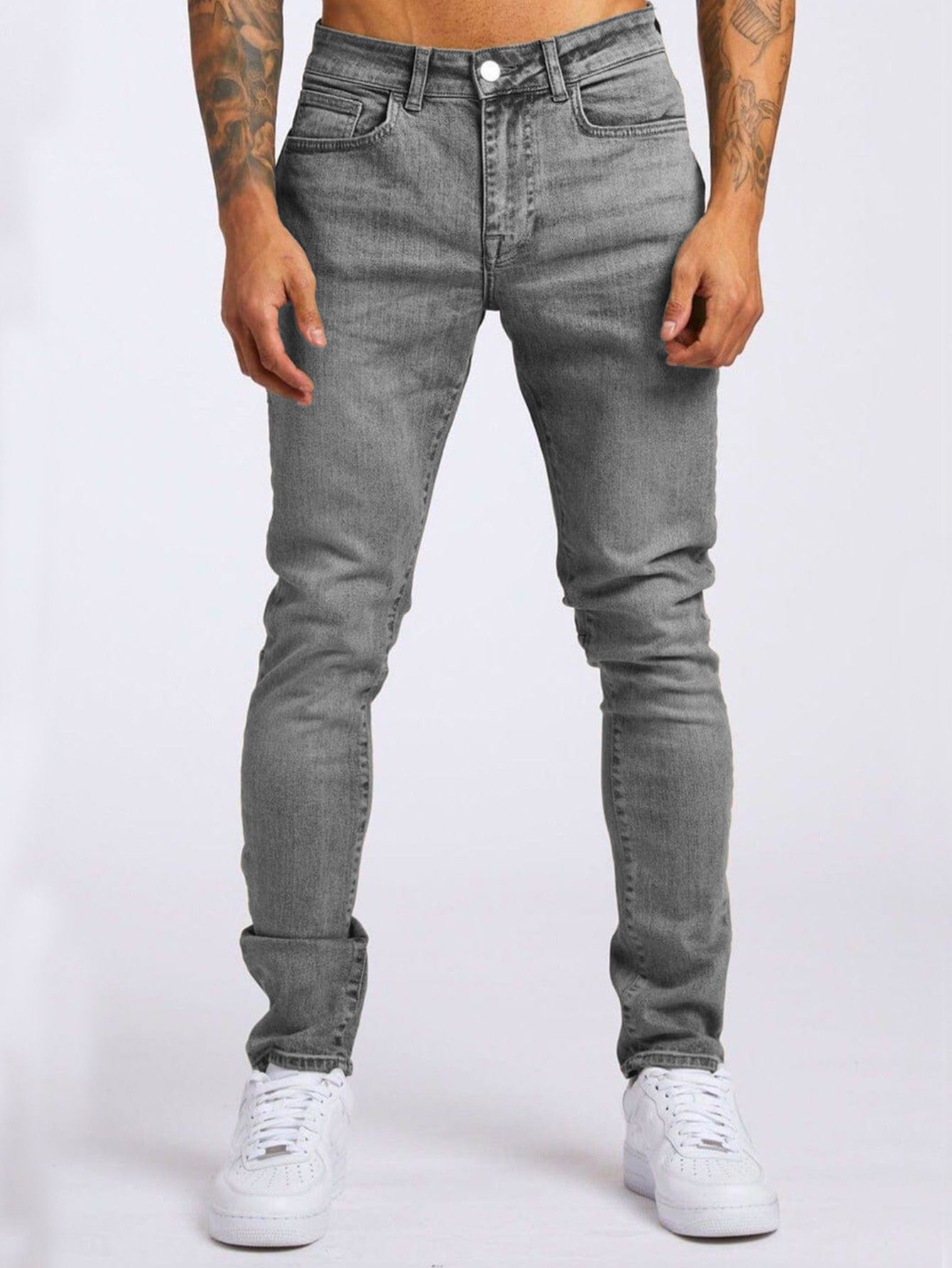 New Mens Jeans from SaleTong Trendy Slim Fit Denim Pants NK362251022