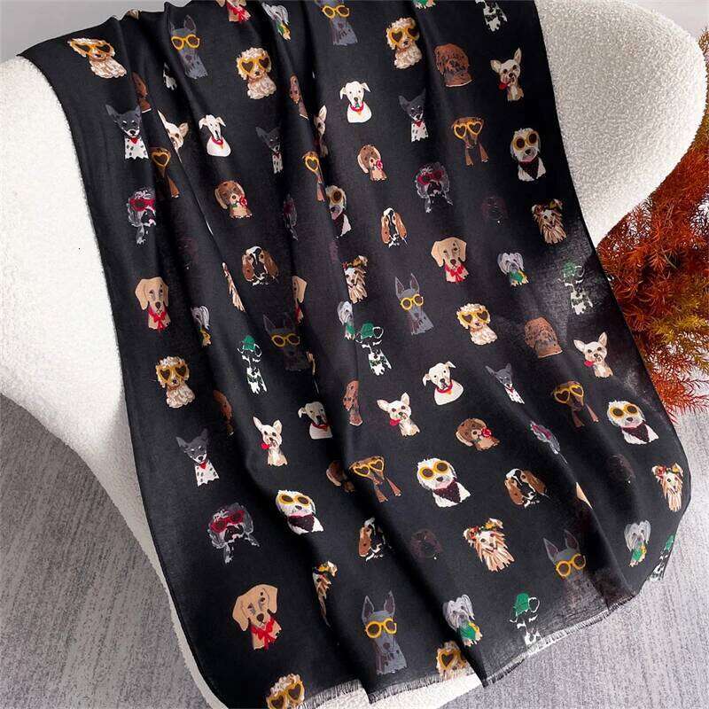 Autumn and Winter Travel Warm Cashmere Shawl Scarf Fashion Women Cat Print Pashmina Blanket Wraps Female Cute Poncho Bufanda Z260226
