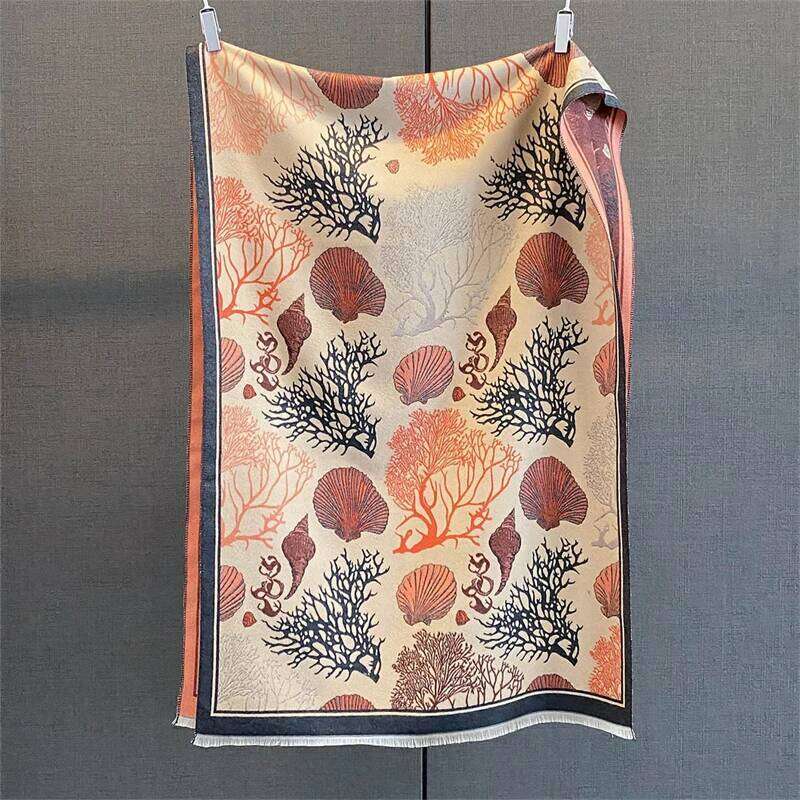 2025 Design Floral Printed Cashmere Scarf Women Winter Pashmina Shawls And Wraps Thick Warm Bufanda Stoles Blanket Luxury Z260226