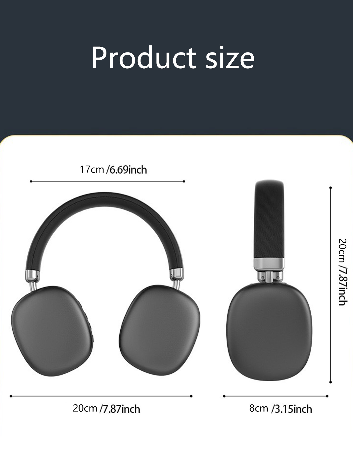 Wireless Bluetooth Headphones with Mic,Long battery life and low latency,Lightweight Headset with Deep Bass,Over Ear Headphones for Travel Home Office