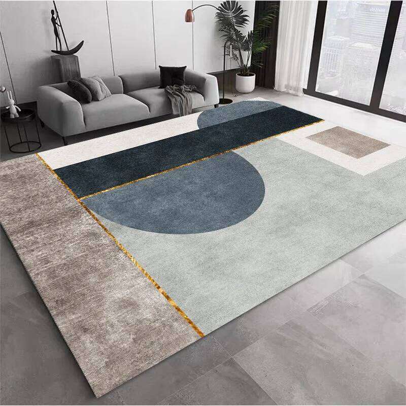 VIKAMA Nordic modern geometric large area anti-fouling crystal velvet carpet bedroom non-slip living room sofa Rugs H260227 - view 3
