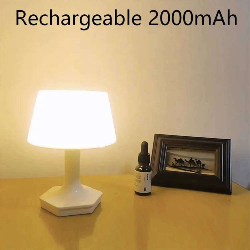 Simple LED Rechargeable Table Lamp Two Colors Switch Bedside USB Desk Eye Care For Bedroom Reading Decoration Night Light Z260227