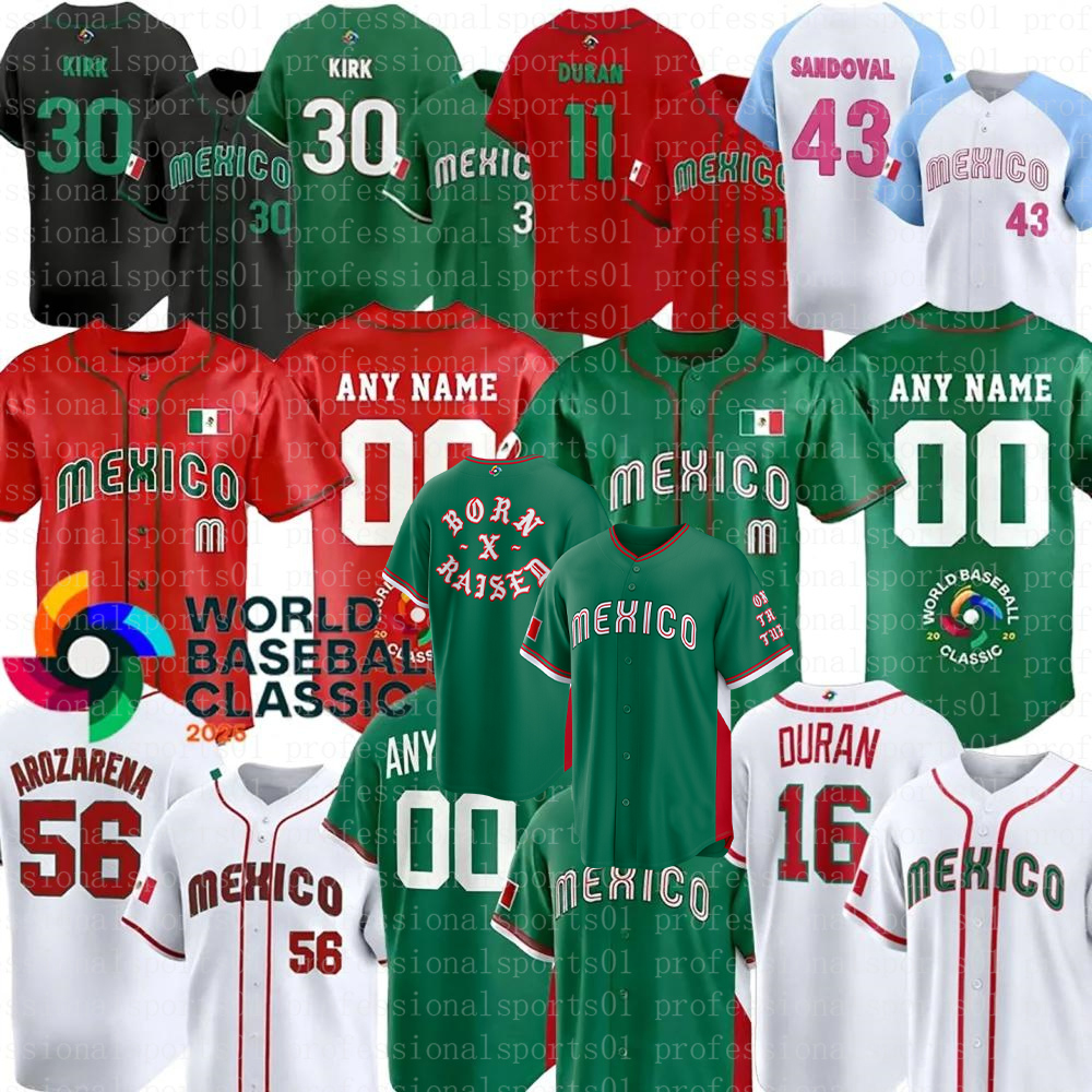 Team Mexico Jersey World Baseball Classic Jersey Randy Arozarena WBC 2026 Jarren Duran Jerseys Taijuan Walker Alejandro Kirk Ramon Uria atrick Sandoval Alec Thomas