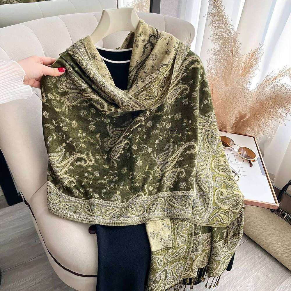 Bohemia Pashmina Hijab Scarf Long Muslim Cashmere Shawl Female Foulard Soft Turban Head Wraps For Women Headband Luxury Brand Z260226