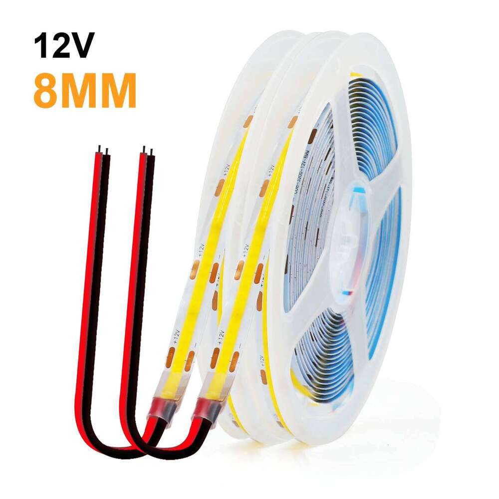 3MM 5MM 8MM Width COB Strip 5V 12V 24V 320LEDs Flexible LED Tape Ribbon with Adhesive High Density Linear Lighting Z260226