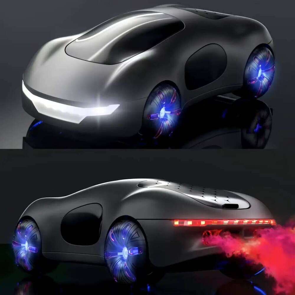 NEW sports dual spray with sound and cool lights four-wheel drive science fiction concept car children's remote control H260227