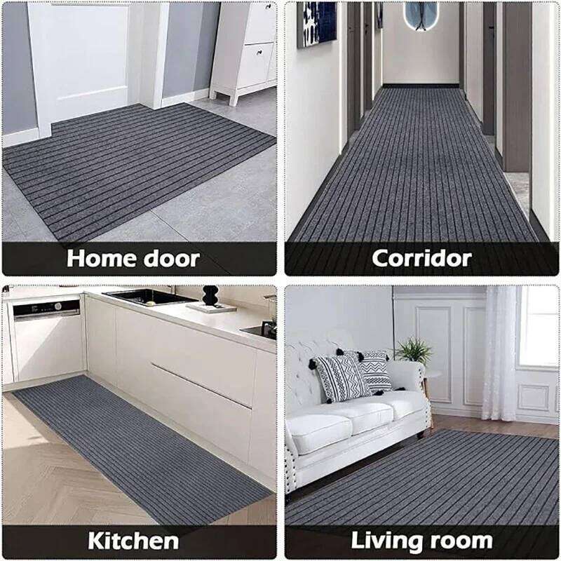 Striped Carpet Solid Color Anti Slip and Waterproof, Easy To Clean, Suitable for Hallway Entrances, Kitchens, Laundry Rooms H260226
