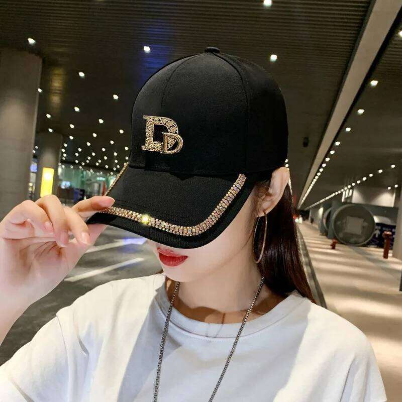 CNTANG 2024 Fashion Diamond D Letter Baseball Cap For Women Snapback Summer Outdoor Sun Protection Hat Autumn Casual Ladies Caps Z260226