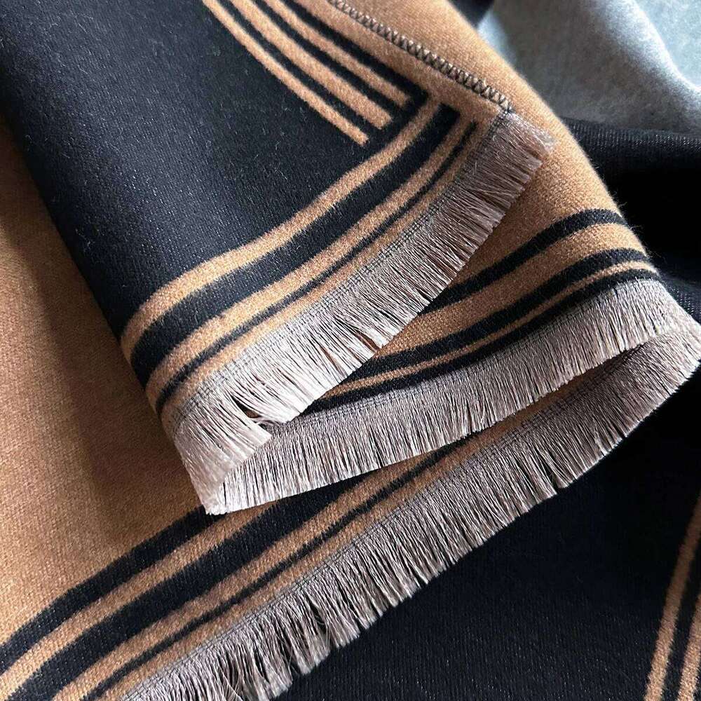 New Luxury Brand Two-Sided Jacquard Scarf Cashmere Soft Warm Fringe Pashmina The Horse Shawl Winter Coldproof Windproof Blanket Z260226