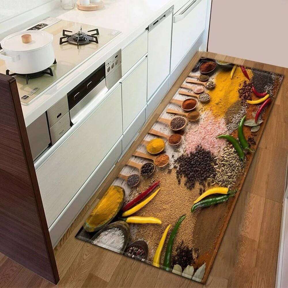 Modern Kitchen Mat Home Entrance Doormat Hallway Bedroom Living Room Decoration Floor Carpet Balcony Bathroom Anti-Slip Long Rug H260226