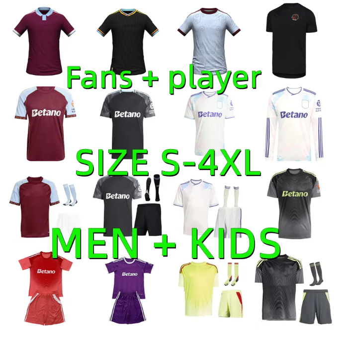 25 26 27 Aston RASHFORD Soccer Jerseys 2026 2027 Player version villa KAMARA WATKINS BUENDIA McGINN MINGS TIELEMANS KONSA MARTINEZ ONANA Football shirt men kids kits