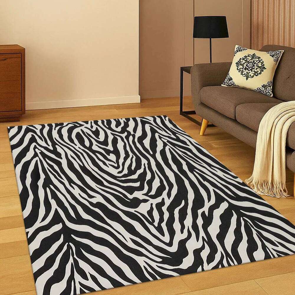 3D Zebra Leopard Print Tiger Stripe Carpet Rug for Playroom Bedroom Living Room Sofa Doormat Decor, Kid Game Non-slip Mat H260226