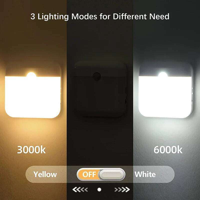 Night Human Motion Sensor Lamp USB C Rechargeable Light, Wireless LED Wall lamp For Stairs Closet Kitchen Bed Z260227