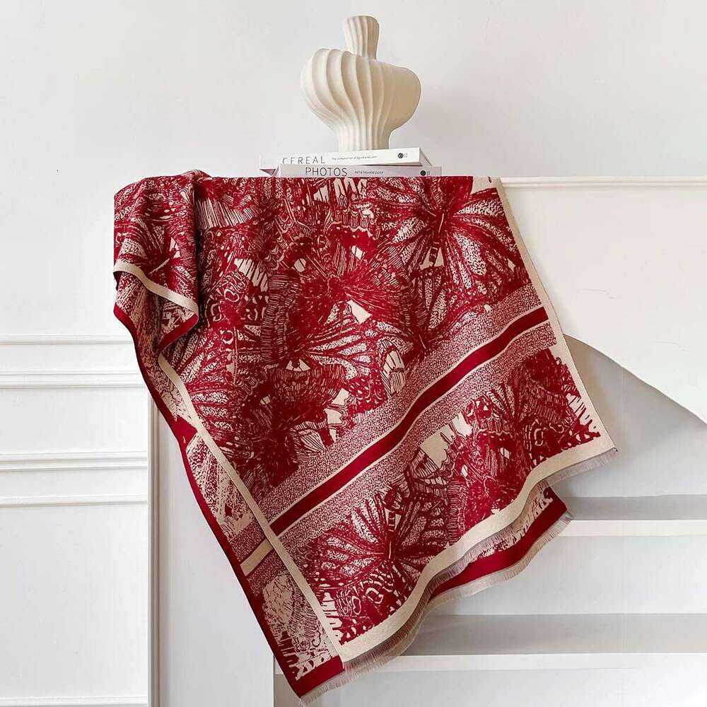 Thickened Winter Scarf for Women Double-Side Imitation Cashmere Warm Shawl Multifunctional Commute Neck Warmer Christmas Gift Z260226