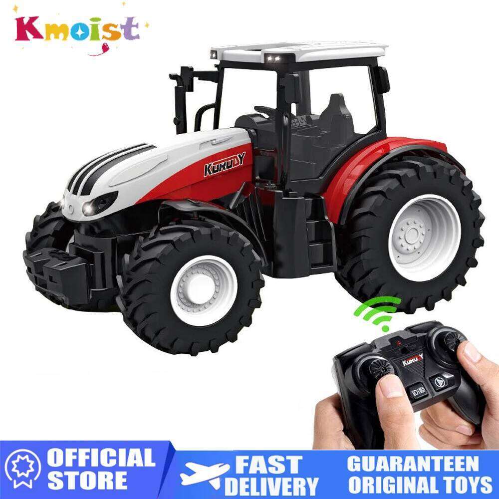 1/ Remote Control Car RC Tractor Trailer with LED Headlight Farm Toys 2.4GHZ Truck Farming Simulator for Children Boy Toy Gift H260227