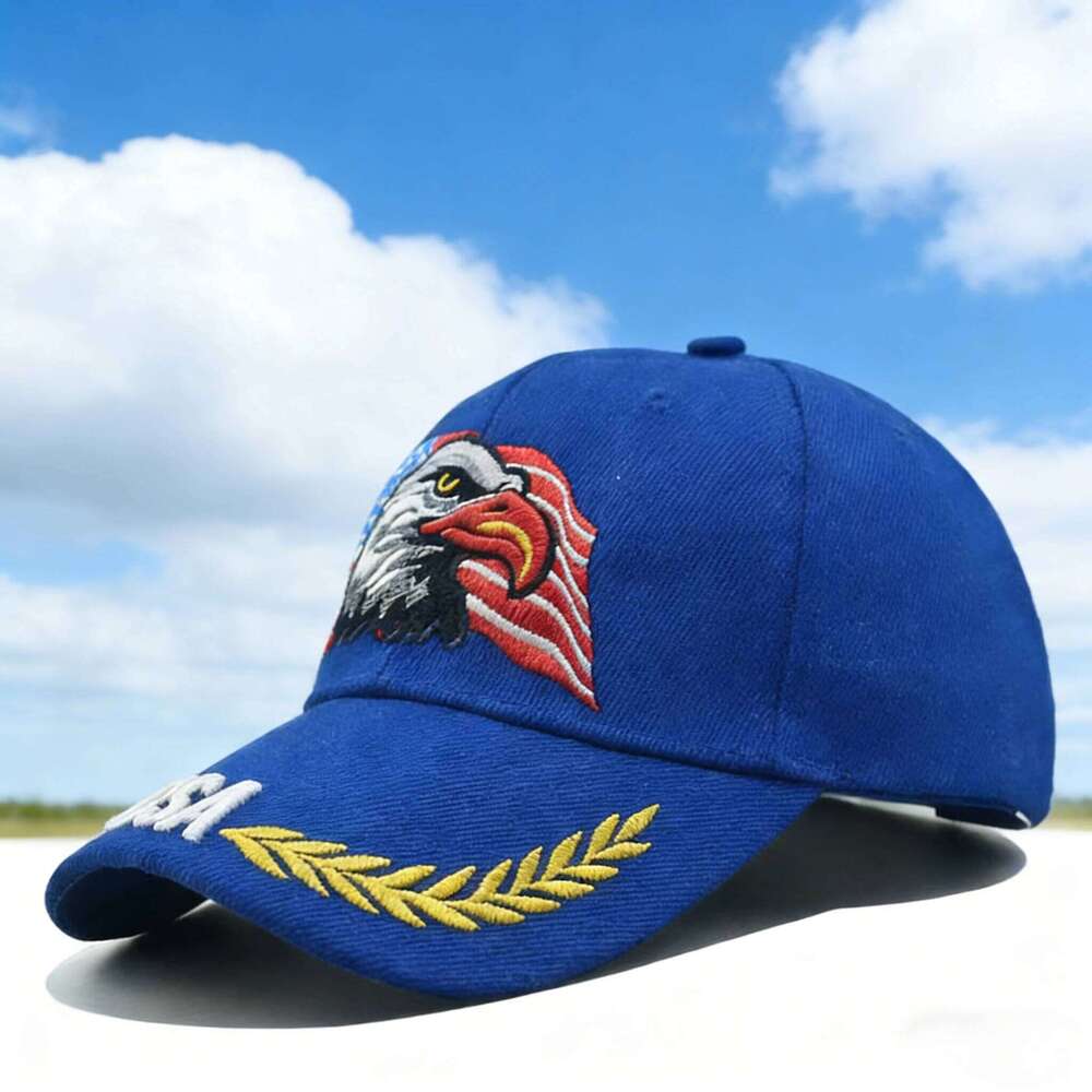 American Flag Eagle Embroidered Baseball Cap Classic Sun Protection Trucker Hat for Women Outdoor Sports Daily Wear Z260226