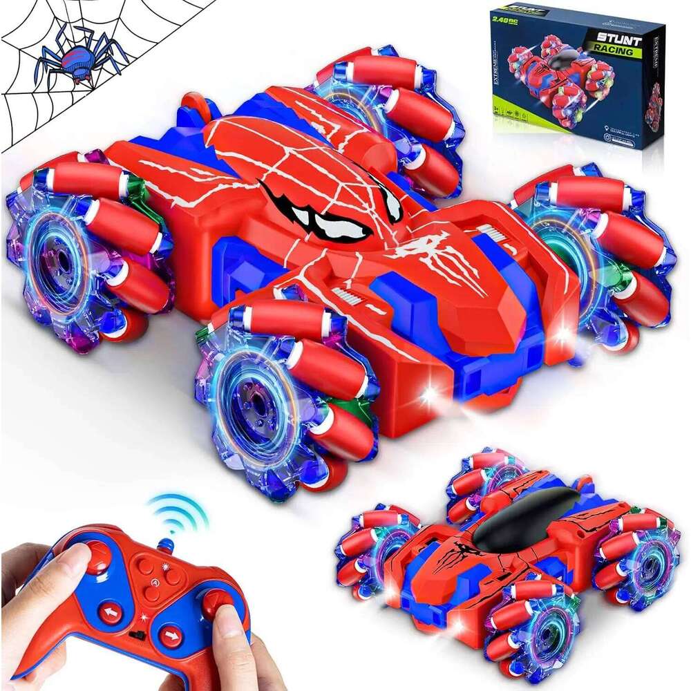 Wireless Remote Control Stunt Vehicle, 4WD Electric Car, Spider Inspired, Outdoor Racing Fun for Kids H260227