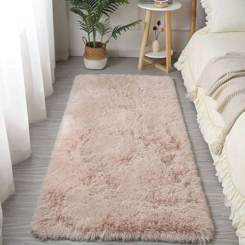 Fluffy Shaggy Imitation Wool Bedside Rugs Non Slip Floor Protection Sofa Cushion Washable Bedroom Mats Home Decor H260227 - view 4
