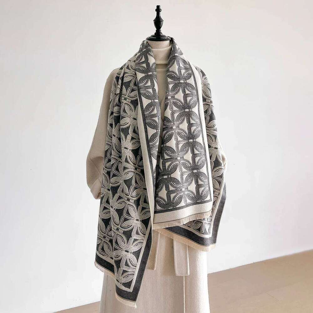 Women's Winter Warm Cashmere Scarf Luxury Pashmina Thick Shawl Wrap Neckerchief Fashionable Bufanda Echarpe Poncho 2025 Z260226