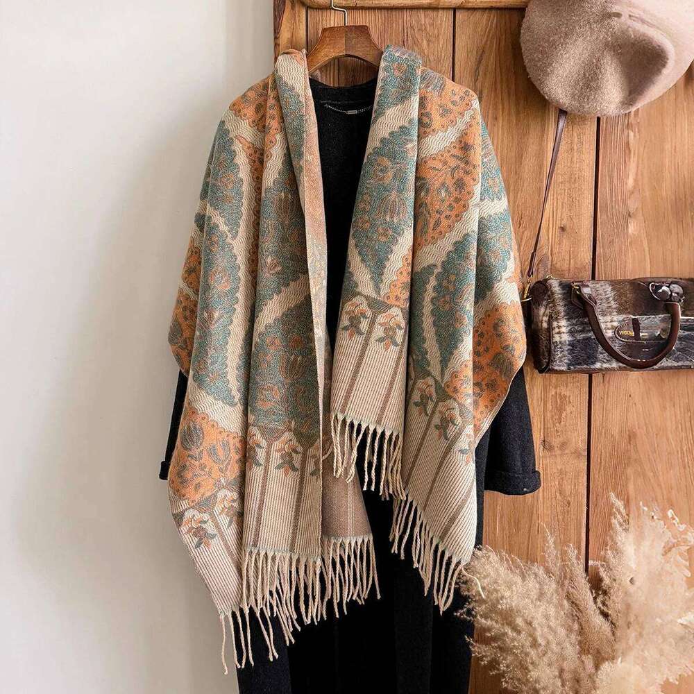 Luxury Bohemian Pashmina Scarf for Ladies Spring Summer Jacquard Flower Pattern Muslim Hijab Shawl Z260226