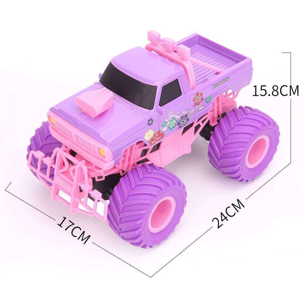 1/12 4WD Rc with Led Lights 2.4G Radio Remote Control Princess Car Buggy Off-Road Truck Girl Kid Game Toy Gift for Children H260227