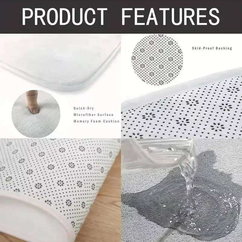 VIKAMA Christmas Cute Snowman Doormat Comfortably Soft and Warm Non-Slip Entrance Hallway Mat Kitchen Rug Home Decor H260226