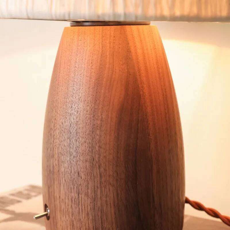 Japanese Retro Wooden Mushroom LED E27 Table Lamps Rice Paper Lampshade Creative Living Room Bedroom Study Restaurant Desk Light Z260227