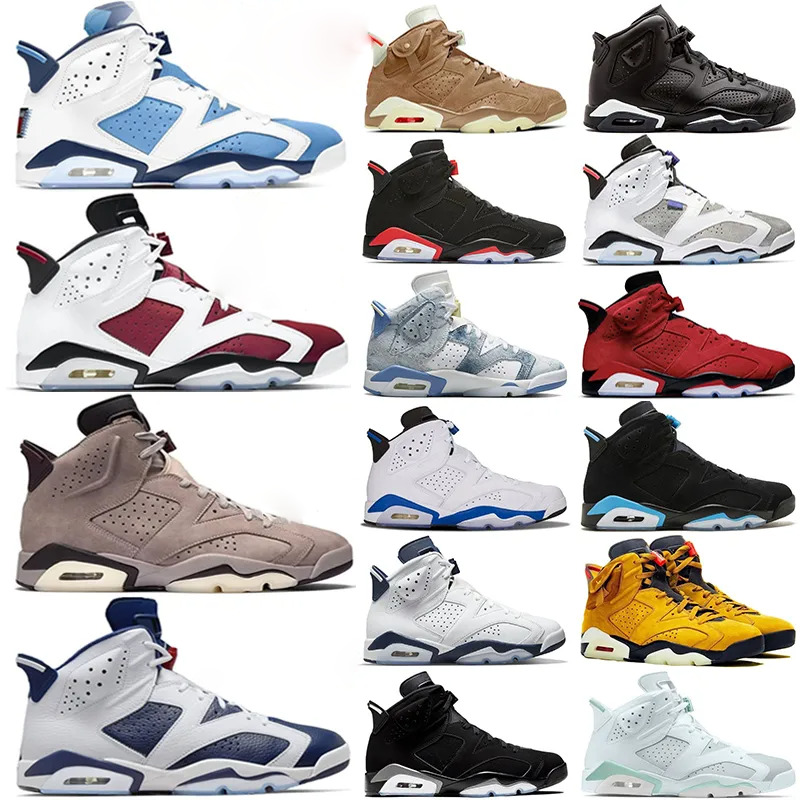 Designer 6 6s Basketball Shoes For Men Women Sneakers University Blue Carmine Smokey Mauve UNC Black infrared Outdoor Sports Mens Trainers