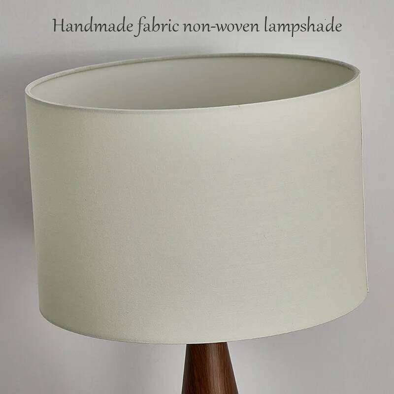 Vintage Table Lamp E27 Bulb Bedside Lights 62cm Height Lighting 30cm Diameter Fabric Shade Iron Base For Living Room Home Decor Z260227