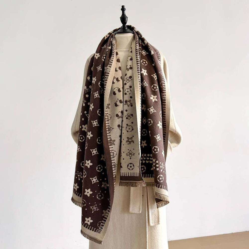 Luxury Brand Cashmere Scarf Women Winter Shawl and Wraps 2025 Design Caps Thick Blanket Bufanda Stoles Echarpe Femme Pashmina Z260226