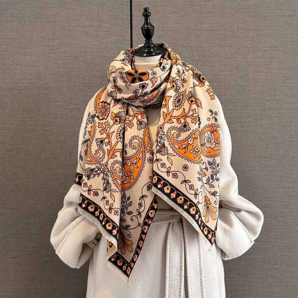 2025 New Women Fashion Brand Scarf Luxury Autumn Winter Warm Shawls Cashew Print Scarves Pashmina Mujer Femme Foulard Bufanda Z260226
