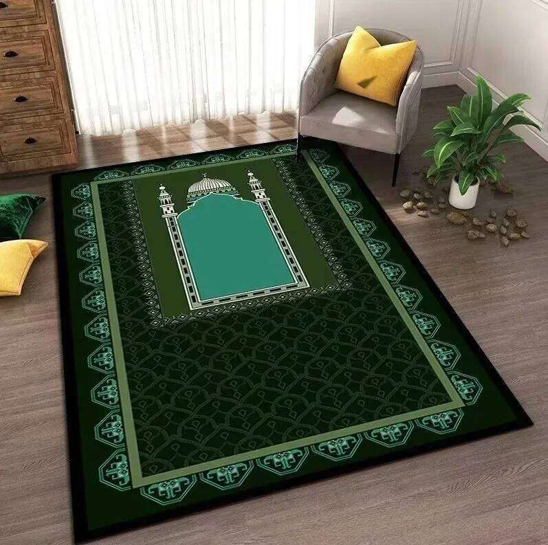 Islam Muslim Prayer Mat Living Room Decor Anti-slip Carpets Bedroom Bedside Soft Rug Entrance Doormat Machine Washable Carpet H260226