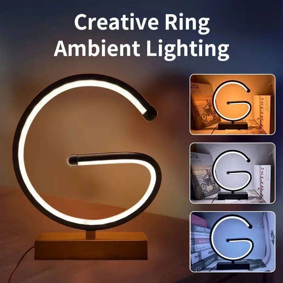 USB Plug in Creative Spiral LED Light Dimmable 3 Colors Table Night Lamp for Living Room Office Desk Bedroom Bedside Decor Z260227