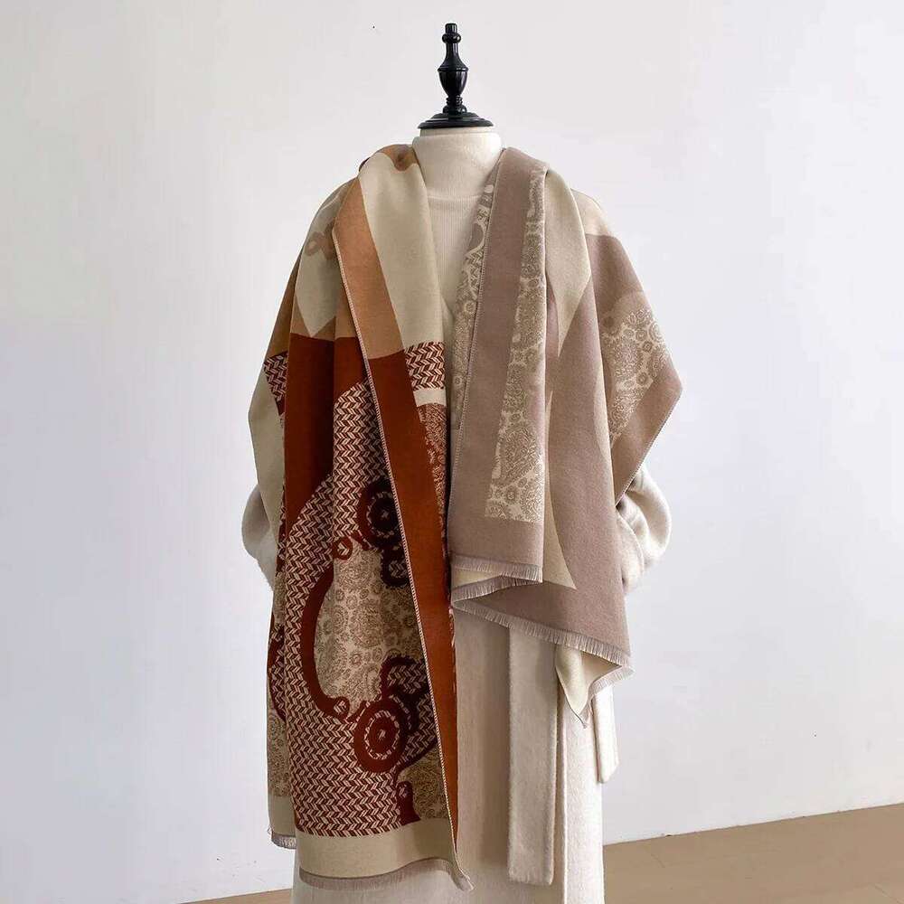 Fashion Winter Scarf Women Print Imitation Cashmere Warm Pashmina Foulard Luxury Scarves Wraps Thick Soft Bufanda Lady Shawl Z260226