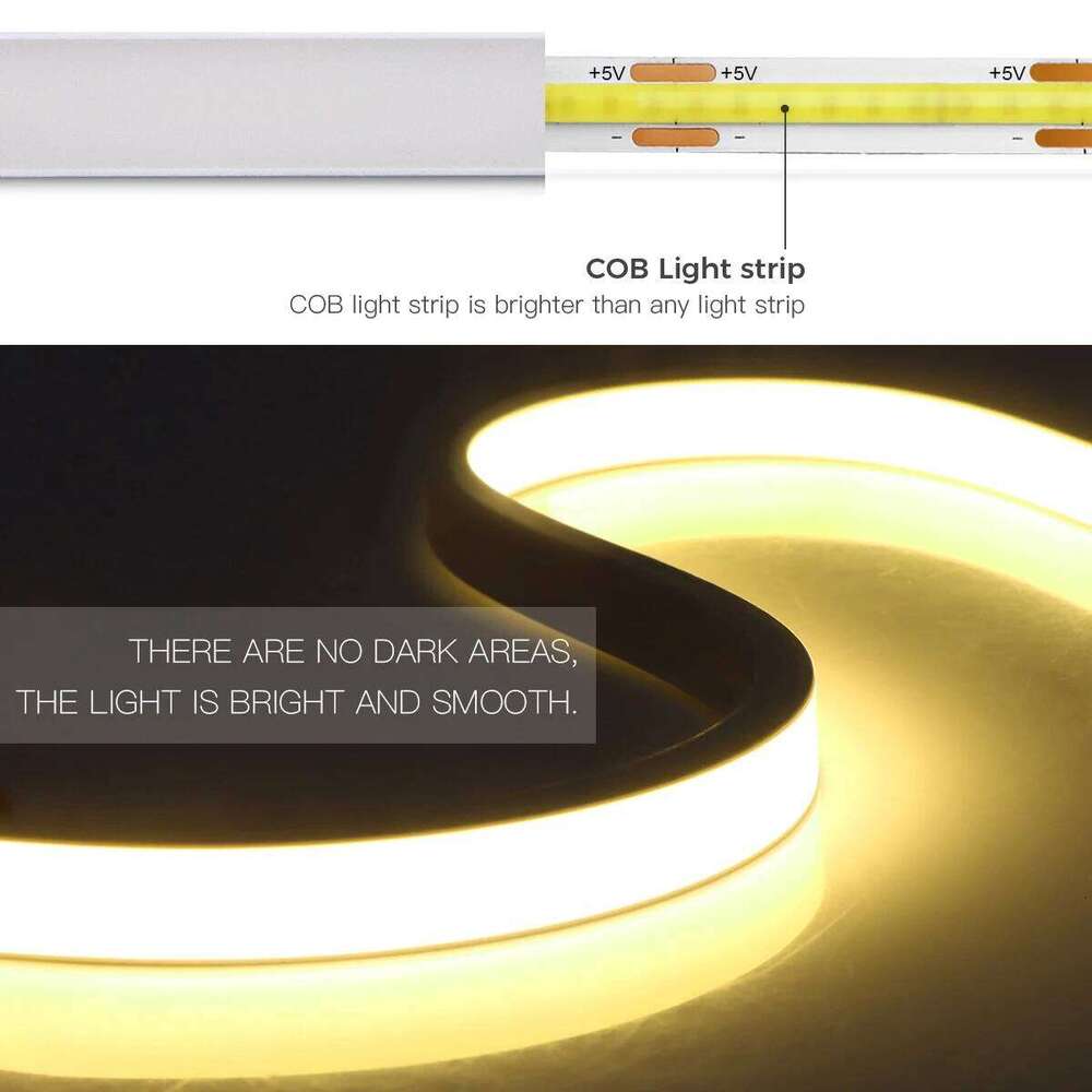 Ultra Bright Neon LED Strip Touch Sensor Dimmable Waterproof Kitchen Cabinet Backlight Lamp Linear COB Night Light Z260226