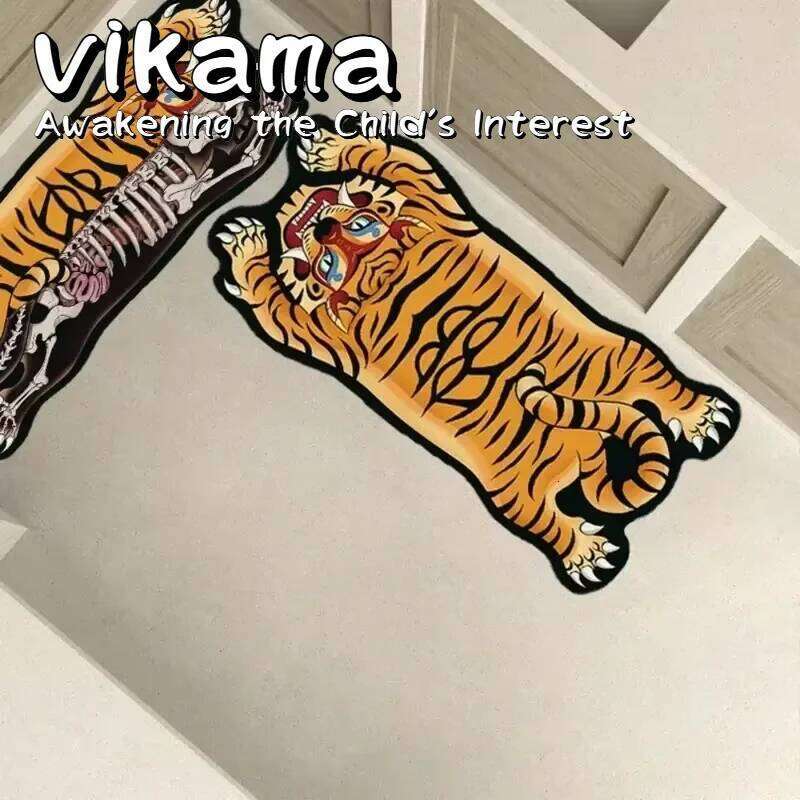 VIKAMA Tiger Diatomite Kitchen Carpet Thickened Oil-resistant Dirty-drying Floor Bathroom Balcony Entrance Non-slip Mats H260226