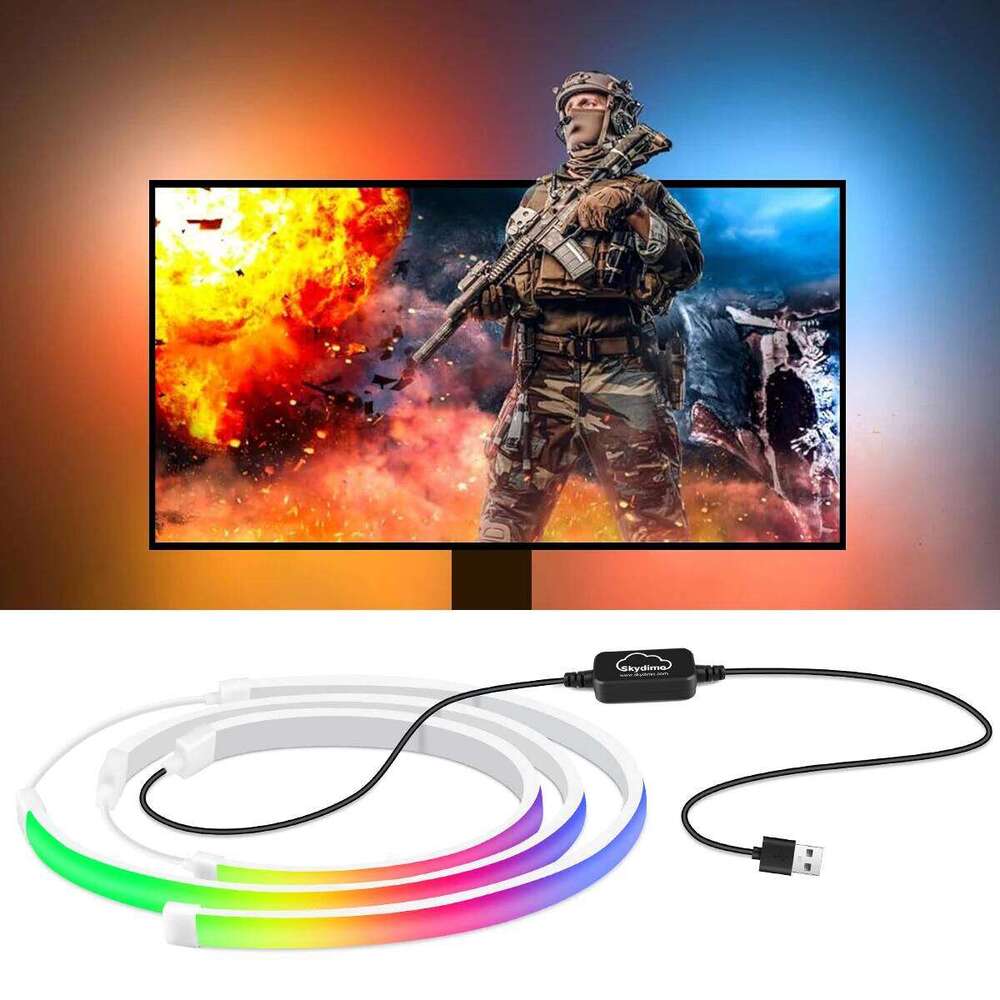 RGBIC Computer Display Screen Ambient Light USB LED Strip PC Gaming Backlight Decor For 24/27/32/34/49 inch monitor Z260226