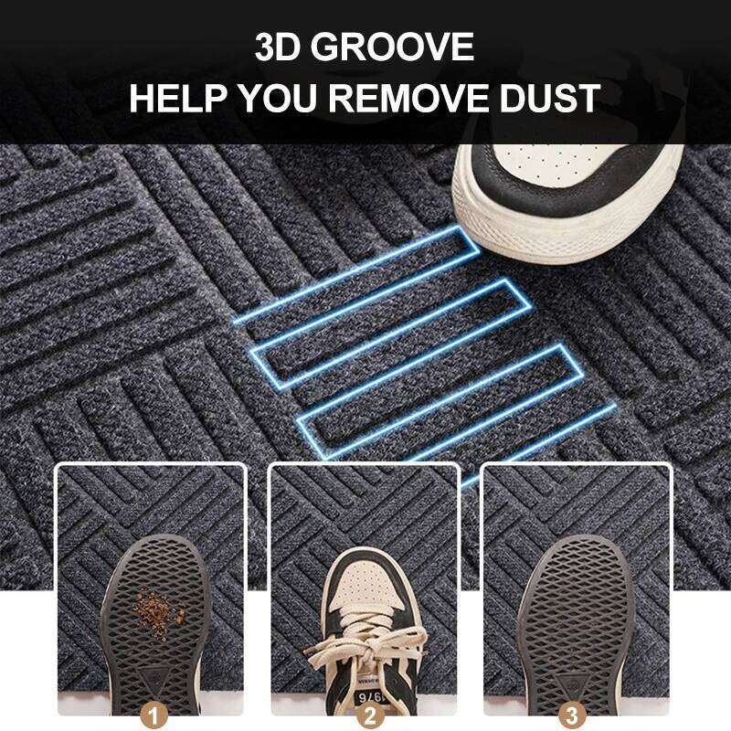 20new model Non-slip door Solid color rhombus carpet floor mat easy to clean suitable for hallway kitchen bathroom H260227 - view 5
