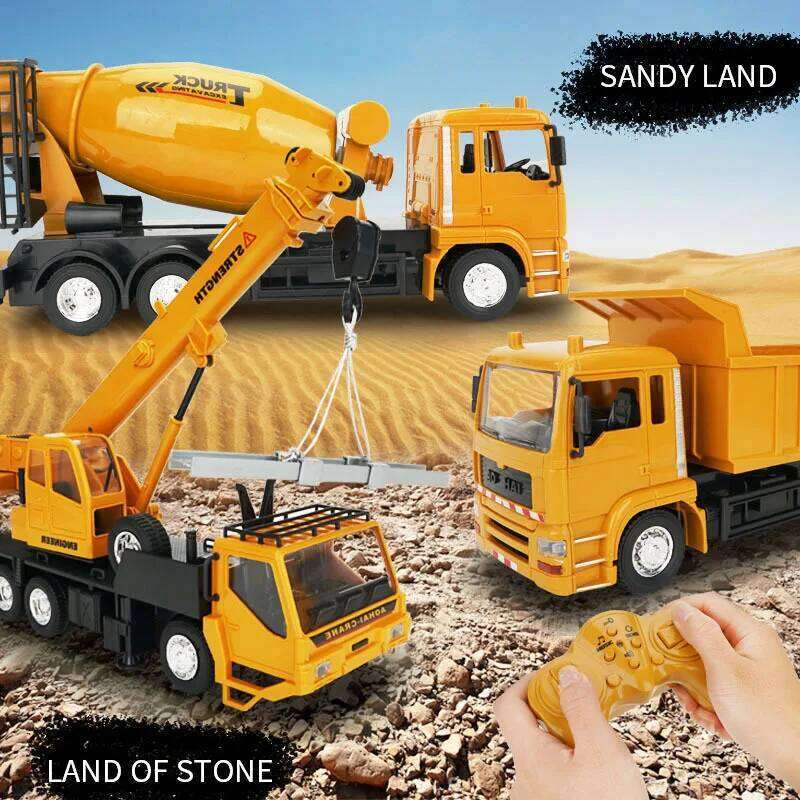 1: Remote Control Truck Toys 2.4G Lift Simulation Engineering Crane Eletric Children's Toy Model RC Car Gift H260227