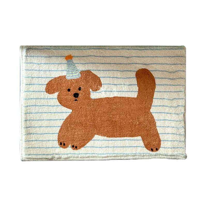 VIKAMA Fashionable Cute Cartoon Animal Striped Carpet Entryway Floor Mat Living Room Sofa Coffee Table Bedroom Bedside Blanket H260227 - view 6