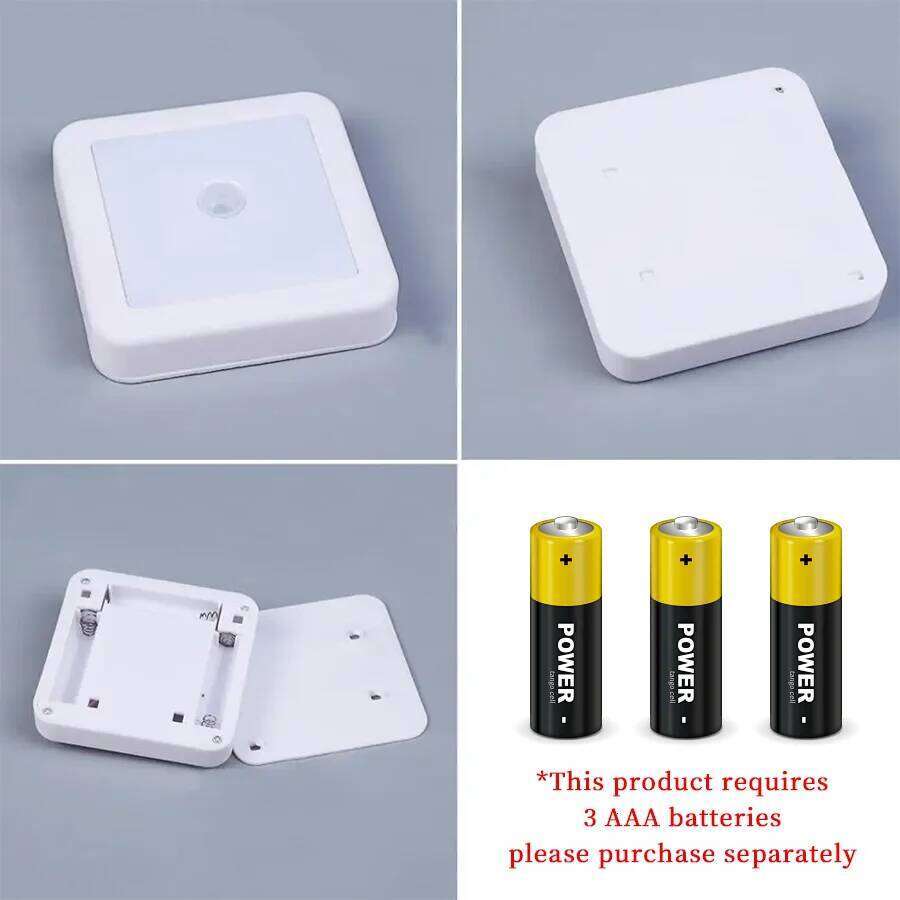 Human body large square small night light, wide angle sensing high brightness, the best guiding light in dark environmen Z260227