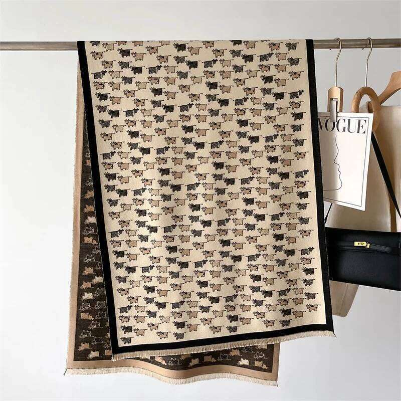 Luxury Cashmere Animal Scarf Winter Women Pashmina Shawls Warm Blanket Wraps Female Foulard Bandana Brand Thick Scarves Hijab Z260226