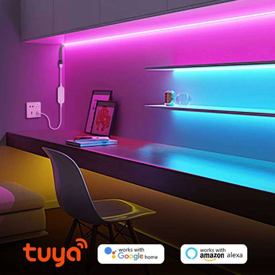 Tuya Wifi RGB /White/Warm White COB LED Strip Light Silica Gel Tube Tape Linear Dimmable Lighting work with Alexa Google Home Z260226
