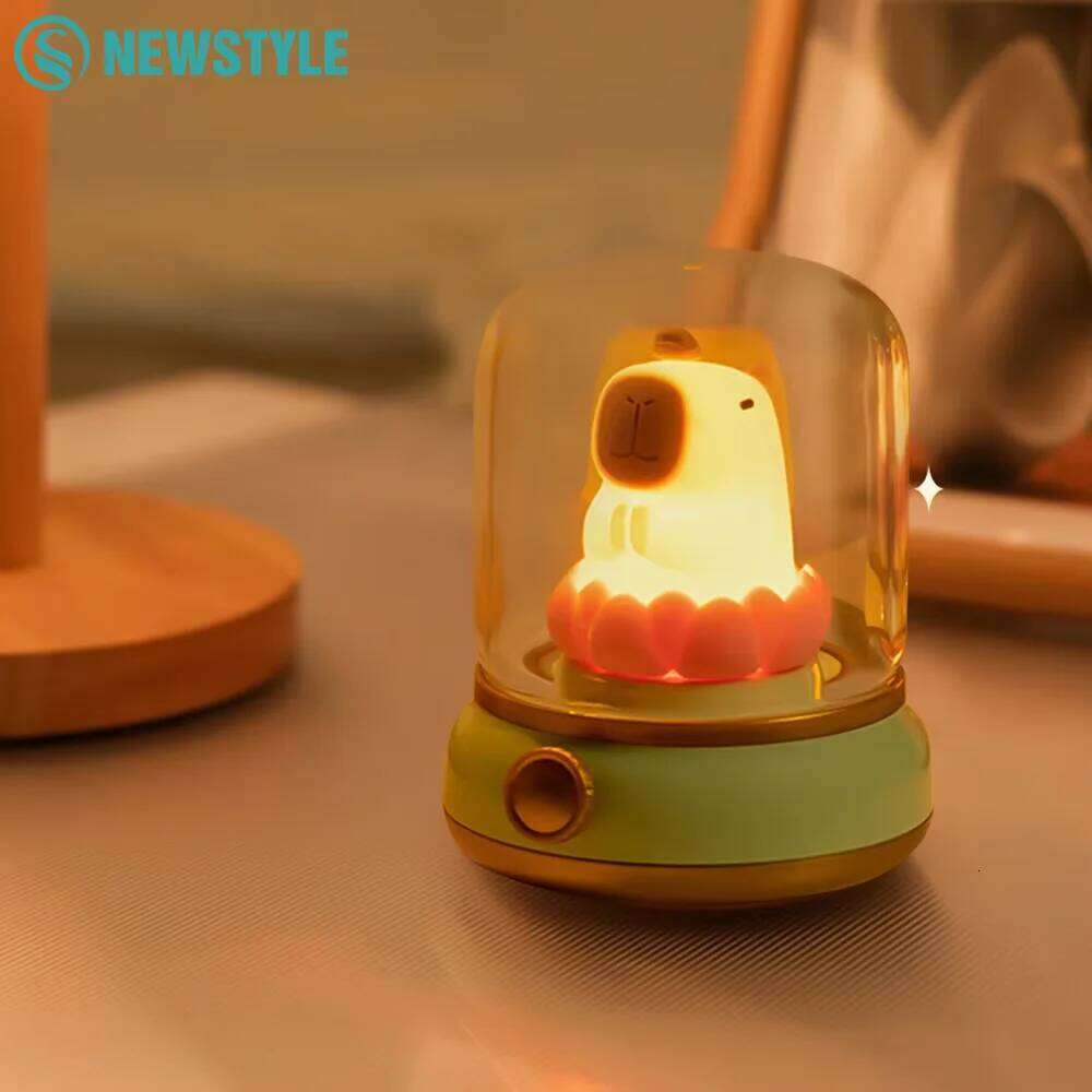 Lucky Capybara Night Light Adjust Brightness Rechargeable Nursery Nightlights Kids For Christmas Gift Decorations Z260227