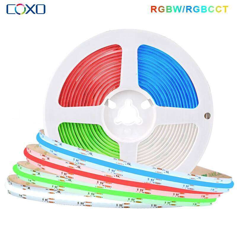 COB RGBW RGBCCT Strip Lights 840 LEDs High Density Dimmable Lighting Flexible RA90 FCOB RGB CCT LED Tape Ribbon DC24V Z260226