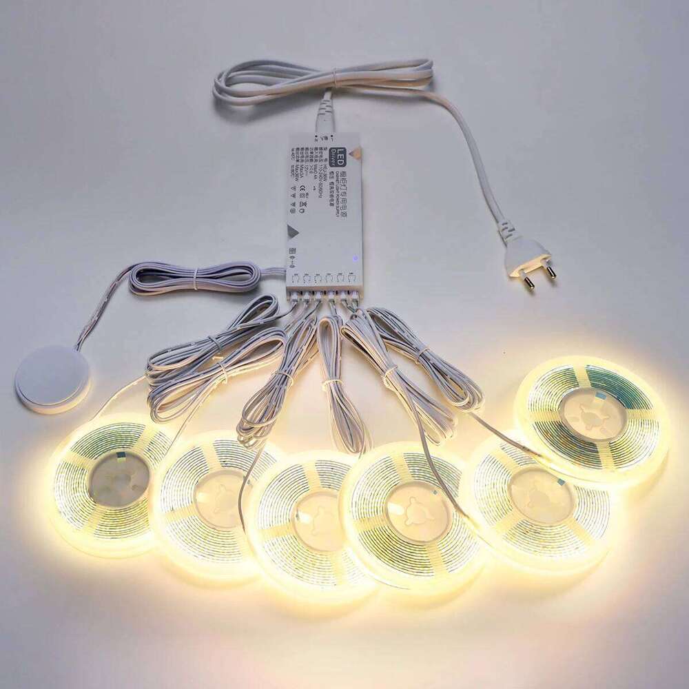 1-6 Pcs Dimmable Hand Touch Motion Sensor COB LED Strip Light 320LEDs/m Showcase Wardrobe Lamp Backlight For Room Cabinet Decor Z260226