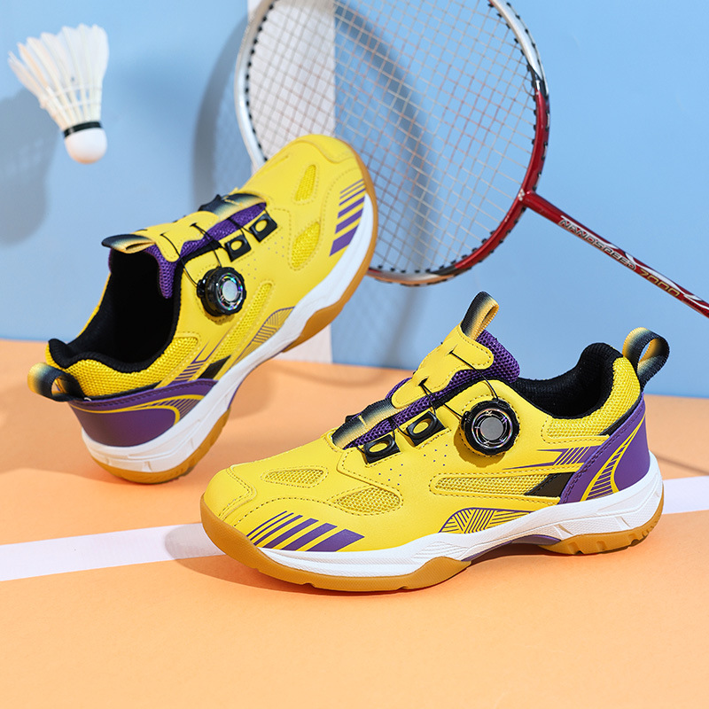 Free shipping Children's badminton shoes with adjustable buckle suitable for men's , women's and young boys and girls Perfect for light