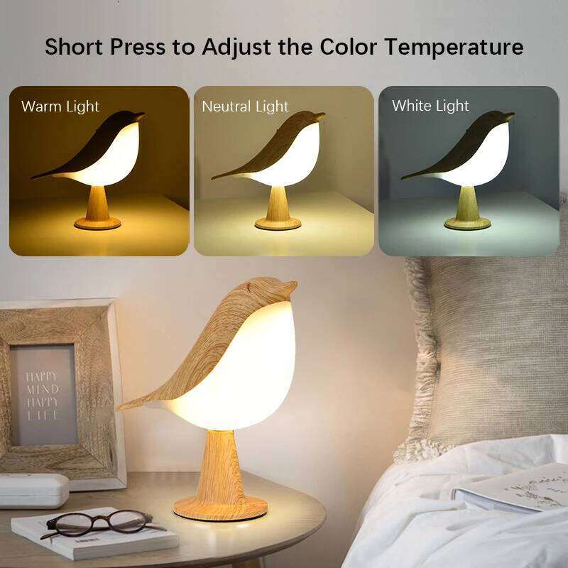 LED Magpie Night Light: Touch Control, Hanging Design, Table Lamp, Portable. Suitable for Bedrooms, Living Rooms, Weddings. Z260227